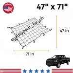 Toyota Tundra 2000-2025 Truck Bed Cargo Net 47"X71" Heavy Duty Tie Down Hook. Fixed Price $23.94.