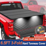 6.5FT Tri-fold Hard Tonneau Cover 2015-2026 Ford F-150 Long Bed Truck W/ Led. Fixed Price $377.79.