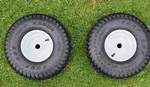 New Pair Of Steel Rear Go-kart Mower Rims And Tires For 1" Axle.. Fixed Price $75.00.