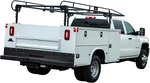 Heavy-duty Steel Ladder Rack For Service Trucks, 1000LB Capacity, Black Finish. Fixed Price $1827.99.