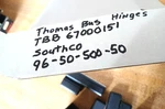 Thomas Bus,# Tbb 67000151, Southco 96-50-500-50 Hinge Set,.lot. Fixed Price $45.32.