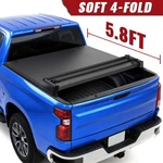 5.8FT 4-FOLD Tonneau Cover For 2019-2026 Chevy Silverado Sierra 1500 Truck Bed. Fixed Price $159.99.