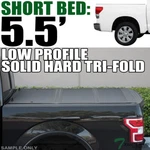 Topline For 2007-2016 Tundra 5.5 Ft Bed Low Profile Hard Tri Fold Tonneau Cover. Fixed Price $500.00.