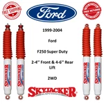 Skyjacker Front 2-4" Rear 4-6" Shock Set For 1999-2004 F250, F350 Super Duty 2WD. Fixed Price $269.88.