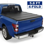 5.8FT Bed Hard Truck Tonneau Cover For 2017-2026 Nissan Titan W/ Led Lamp 4-FOLD. Fixed Price $289.00.