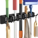 Lifewit Mop And Broom Holder Wall Mount, Anti-slip Hanger For Cleaning Sup. Fixed Price $13.35.