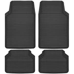 Car Pass Rubber Floor Mats, All Weather Full 4-PIECE, Set, Black. Fixed Price $45.99.