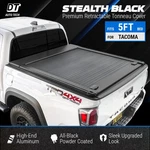 5FT Premium Stealth Black Retractable Mrb Tonneau Cover For 2016-2026 Tacoma. Fixed Price $1349.00.