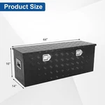 Aluminum Heavy Duty 44"X14"X16" Pickup Truck Bed Storage Tool Box W/ Lock & Key. Fixed Price $186.98.