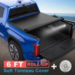 6FT Roll Up Tonneau Bed Cover W/ Led For 2016-2022 Toyota Tacoma Waterproof. Fixed Price $116.74.