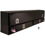 Buyers Product 21X13X88" Gloss Black Diamond Tread Aluminum Truck Contractor. Fixed Price $1617.46.