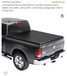 Ram 09-20 6'6" Tonneau Cover-genesis Roll Up Lund 96064. Fixed Price $200.00.