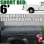 Topline 1983-2011 Ford Ranger 6' Bed Low Profile Hard Tri Fold Tonneau Cover. Fixed Price $520.00.