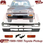 Front Bumper Chrome Steel Kit & Signal Lights For 1989-1995 Toyota Pickup. Fixed Price $302.10.