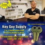 H01-H10 Key, New Keys For Lows Kobalt B. Built Truck Locks, Licensed Locksmith.. Fixed Price $19.99.