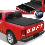 Soft Roll-up Tonneau Cover For 07-18 Silverado/ Sierra 1500 5.8FT Truck Bed Blk. Fixed Price $129.99.