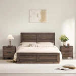 Queen Size 3-PIECE Bedroom Set With Wood Frame & Charging Nightstands. Fixed Price $720.99.