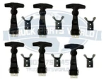(6) Buyer Products Rubber Hood Latch Bungee Battery W/ Bracket&pin. Fixed Price $40.60.