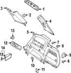 Genuine Nissan Lower Quarter Trim Hook 84937-6TA0A. Fixed Price $32.83.