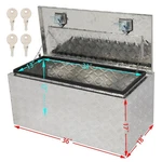 36"X 18" Truck Pickup Underbody Aluminum Tool Box Trailer Storage Bed W / Lock. Fixed Price $150.68.