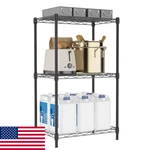 Mzg 3-TIER Metal Storage Shelf Wire Rack W/ Wheels Garage Kitchen Organizer. Fixed Price $39.14.