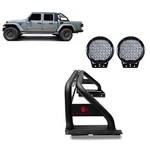 Black Horse Classic Roll Bar W/set Of 9"LED Fits 2020-2026 Jeep Gladiator. Fixed Price $1008.09.