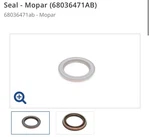 Genuine Oem Mopar Rear Wheel Seal For Dodge Ram 4500 5500 68036471AB. Fixed Price $70.00.