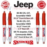 Skyjacker Shocks Set 0-2.5" Front & 0-3" Rear Lift For Jeep CJ5, CJ7, Scrambler. Fixed Price $269.88.