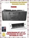 Ecoological Aerodynamic Premium Rear Mounted Removable Truck Box 58X19X17 ABUA0. Fixed Price $789.99.
