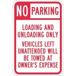 Lyle T1-1101-DG 12X18 Loading Zone No Parking Sign, 18" 12,. Fixed Price $31.39.