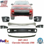 Front Bumper Steel Chrome Kit & End Caps For 2007-2013 Chevrolet Silverado 1500. Fixed Price $409.22.