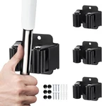 3PCS Broom And Mop Holder, Heavy Duty Garden Tool Organizer 3, Matte Black. Fixed Price $7.66.