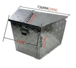 Aluminum Tool Box Truck Tongue Trailer Storage Towing Tractor Bed W/lock. Fixed Price $115.99.