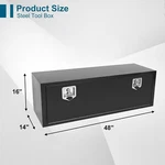 48''X14''X16'' Heavy Duty Iron Underbody Truck Storage T-handle Tool Box W/lock. Fixed Price $222.09.