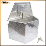 Trailer Tongue Tool Storage Box 29"X15"X18" Aluminum + Lock Keys. Fixed Price $97.85.