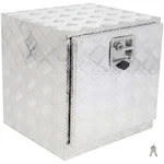 18"X 17"X18" Silver Storage Tool Box W/2X Chain Wholesale For Garage Rv Aluminum. Fixed Price $90.73.