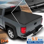 Vinyl Soft Top Tri-fold Tonneau Cover For 05-11 Dakota / 06-09 Raider 5.5' Bed. Fixed Price $153.89.