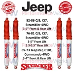 Skyjacker Shocks Set 3-5" Front & 3-5.5" Rear Lift For Jeep CJ5, CJ7, Scrambler. Fixed Price $269.88.