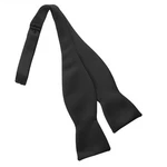 Men's Black Heavy Silk Self Tie Adjustable Bow Very Nice Usa Made. Fixed Price $25.95.