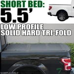 Topline 2004-2014 Ford F150 5.5' Bed Low Profile Hard Tri Fold Tonneau Cover. Fixed Price $530.00.