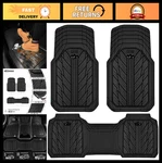 Universal Heavy Rubber Car Floor Mats Deep Waterproof All-weather Liners For. Fixed Price $67.99.