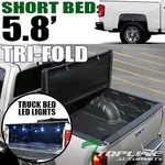 Topline For 2014-2018 Silverado/sierra 5.8' Bed Tri Fold Soft Tonneau Cover+led. Fixed Price $210.00.