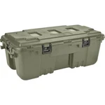 Plano Storage Box Trunk Bin Hinged Organizer Lightweight Wheels Lockable 27-GAL. Fixed Price $46.79.