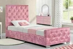 New Stylish Princes Upholstered Diamond Crushed Velvet Bed Frame 3FT 4FT 5FT Uk. Fixed Price $326.58.