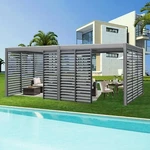 Louvered Pergola Shade Aluminum Screen: Waterproof, & Wind Resistant,grey. Fixed Price $189.99.