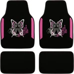 Car Pass Embroidery Butterfly Floor Mats, Leather Pink. Fixed Price $43.97.