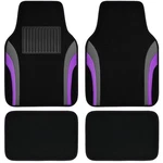 Pass Leather Sporty Floor Mats Carpet,universal Black And Purple. Fixed Price $38.16.