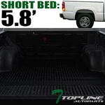 Topline For 2004-2007 Silverado/sierra 5.8 Feet Rubber Truck Bed Mat Liners -blk. Fixed Price $83.00.