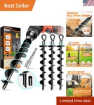 4 Pack Ground Anchors With Power Nut Driver Drill Bit, Screw.... Fixed Price $53.33.