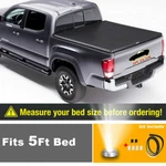 5FT 3-FOLD Truck Bed For 05-26 Nissan Frontier Crew Cab Tonneau Cover Waterproof. Fixed Price $139.89.